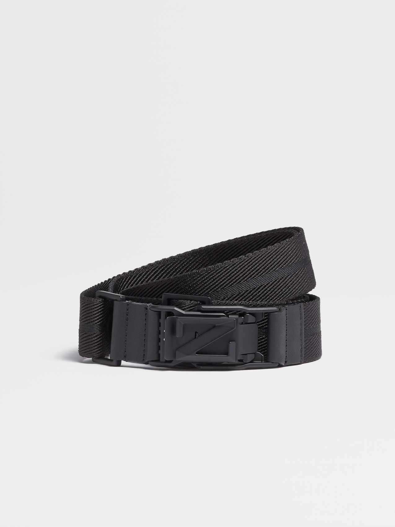 Black Technical Fabric Belt